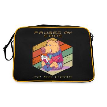 Jeux vidéo drôles Gamer a mis en pause mon jeu Retro Gamin - Sac Retro - noir/or - Dos