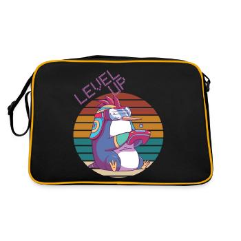 Level Up Gamer Retro Video Games Retro Gaming Peng - Retro Bag - black/gold - Back