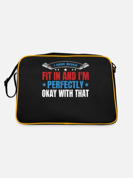 Je ne m’intègre jamais et je suis parfait - Sac Retro - noir/or - Dos