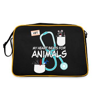 Veterinarian Veterinary Veterinary Medicine - Retro Bag - black/gold - Back