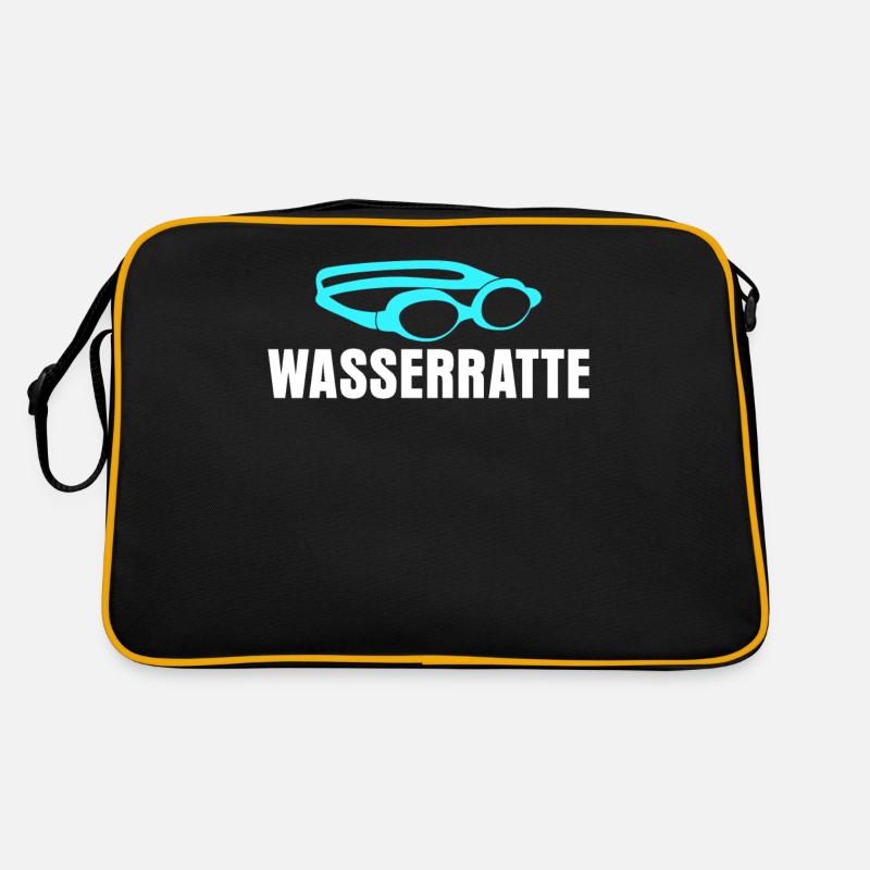 Schwimmen Wasserratte Schwimmer Retro Tasche