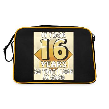 IT TOOK 16 YEARS - Retro Bag - black/gold - Back