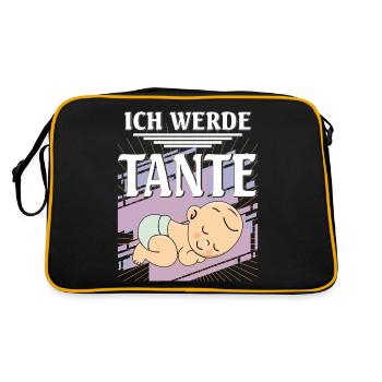 ICH WERDE TANTE - Retro Tasche - Schwarz/Gold - Hinten