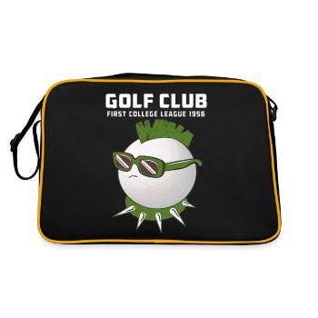 GOLF CLUB - Sac Retro - noir/or - Dos