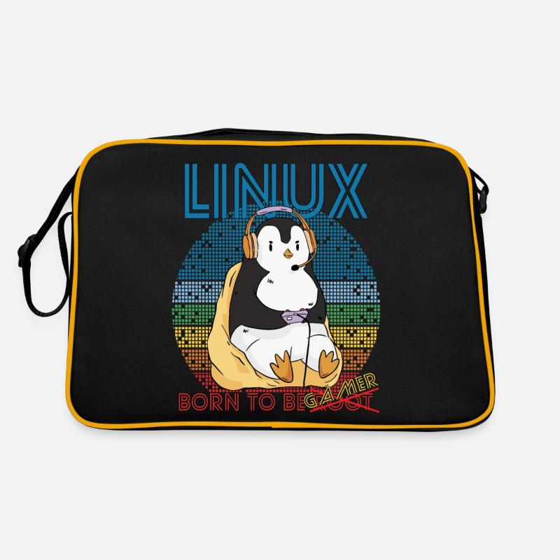 Gamer Linux Born To Be Root Geek Game Programmer A Sac Retro