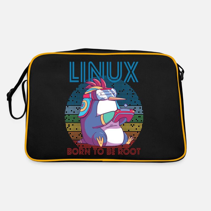 Linux Gamer Penguin Root Party Geek Programmer Adm Retro Bag