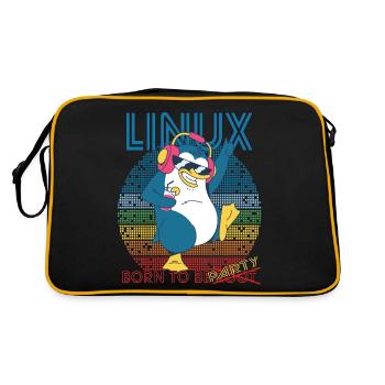 Linux Party Born To Be Root Geek Game Programmer A - Retro Bag - black/gold - Back