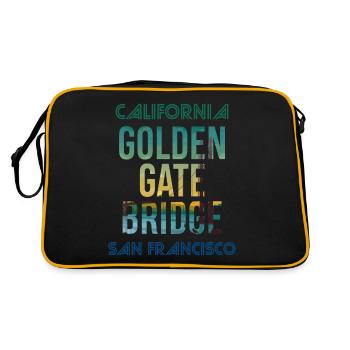 Golden Gate Bridge Souvenir San Francisco Tour à - Sac Retro - noir/or - Dos