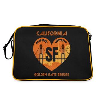 Golden Gate Bridge en Californie San Francisco Sun - Sac Retro - noir/or - Dos