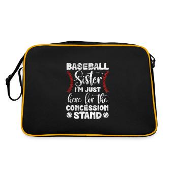 Baseball Soeur Frère Frères et Sœurs Cadeau - Sac Retro - noir/or - Dos