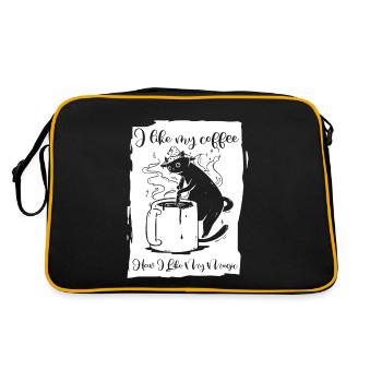 J’aime mon café comme j’aime ma magie, Witch Kaffee - Sac Retro - noir/or - Dos