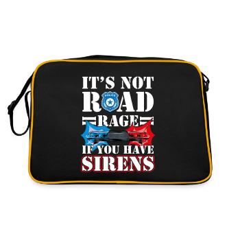 Ce n’est pas de la rage au volant si vous avez des sirènes, policier - Sac Retro - noir/or - Dos