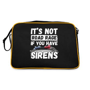 Ce n’est pas de la rage au volant si vous avez des sirènes, des pompiers - Sac Retro - noir/or - Dos