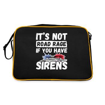 Ce n’est pas de la rage au volant si vous avez des sirènes, policier - Sac Retro - noir/or - Dos
