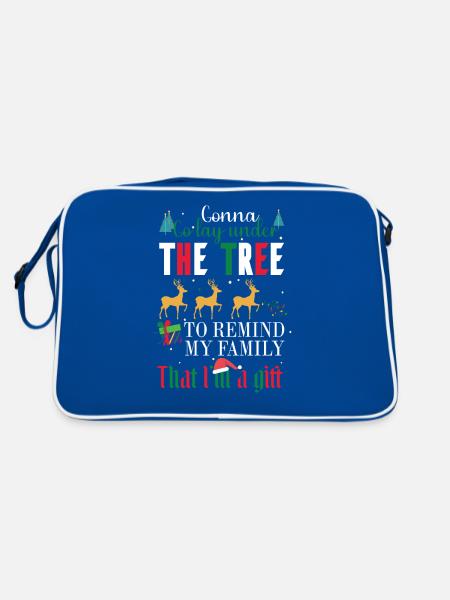 Je vais m’allonger sous l’arbre. Je suis un - Sac Retro - bleu/blanc - Dos
