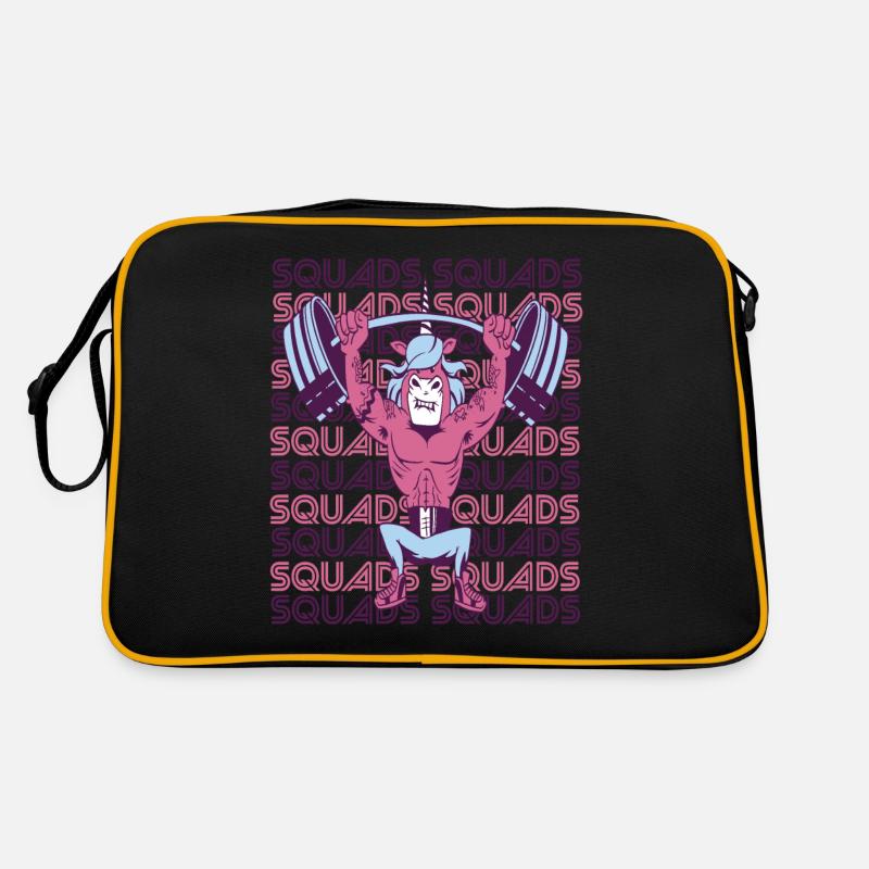 Squads Unicorn Heavy Gym Workout Strength Training Retro Bag
