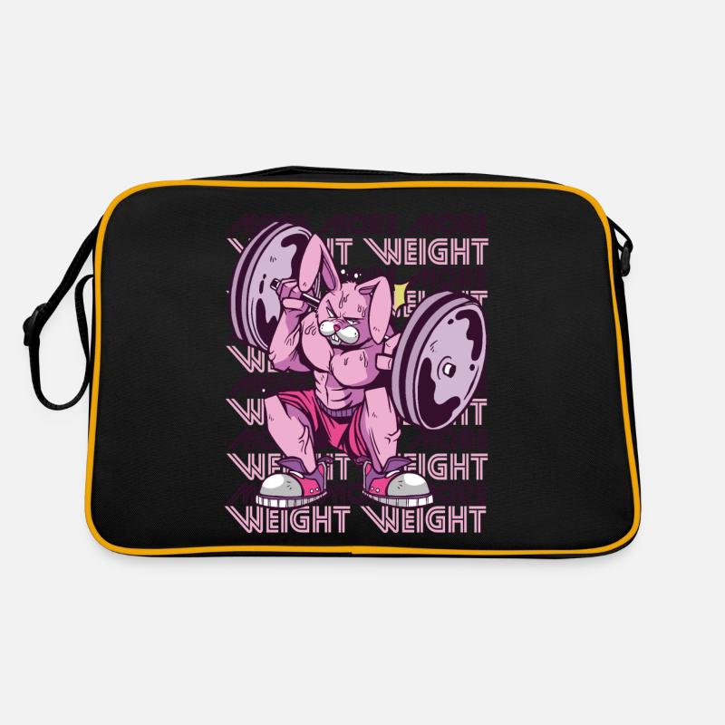 More Weight Rabbit Gym Workout Motivation Kraf Retro Bag