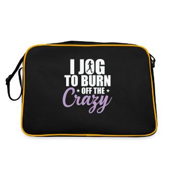 I Jog to burn off the Crazy Jogging Running - Retro Bag - black/gold - Back