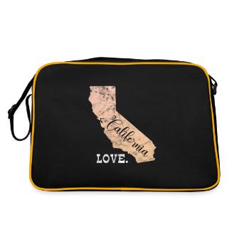 California USA Holidays America Cadeau - Sac Retro - noir/or - Dos