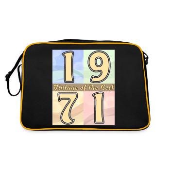BIRTHDAY YEAR 1971 - Retro Bag - black/gold - Back
