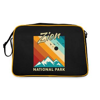 Zion National Park Utah Hiking Camping Outdoor - Retro Bag - black/gold - Back