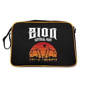 Zion National Park Utah Hiking Camping Outdoor - Retro Bag - black/gold - Back