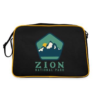 Zion National Park Utah Hiking Camping Outdoor - Retro Bag - black/gold - Back