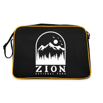 Zion National Park Utah Hiking Camping Outdoor - Retro Bag - black/gold - Back