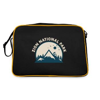 Zion National Park Utah Hiking Camping Outdoor - Retro Bag - black/gold - Back