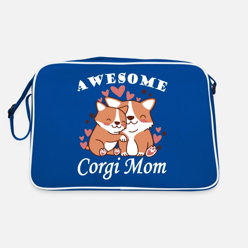 Super Corgi Mère-Fils Fluff Kawaii Chien Sac Retro
