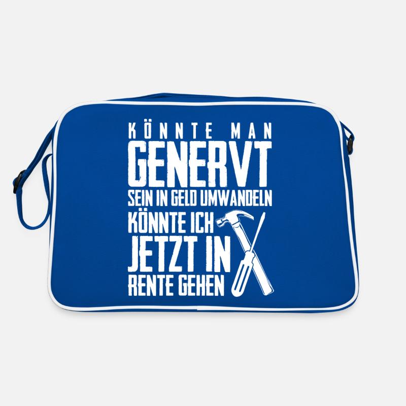 Genervter Handwerker Handwerk Retro Tasche