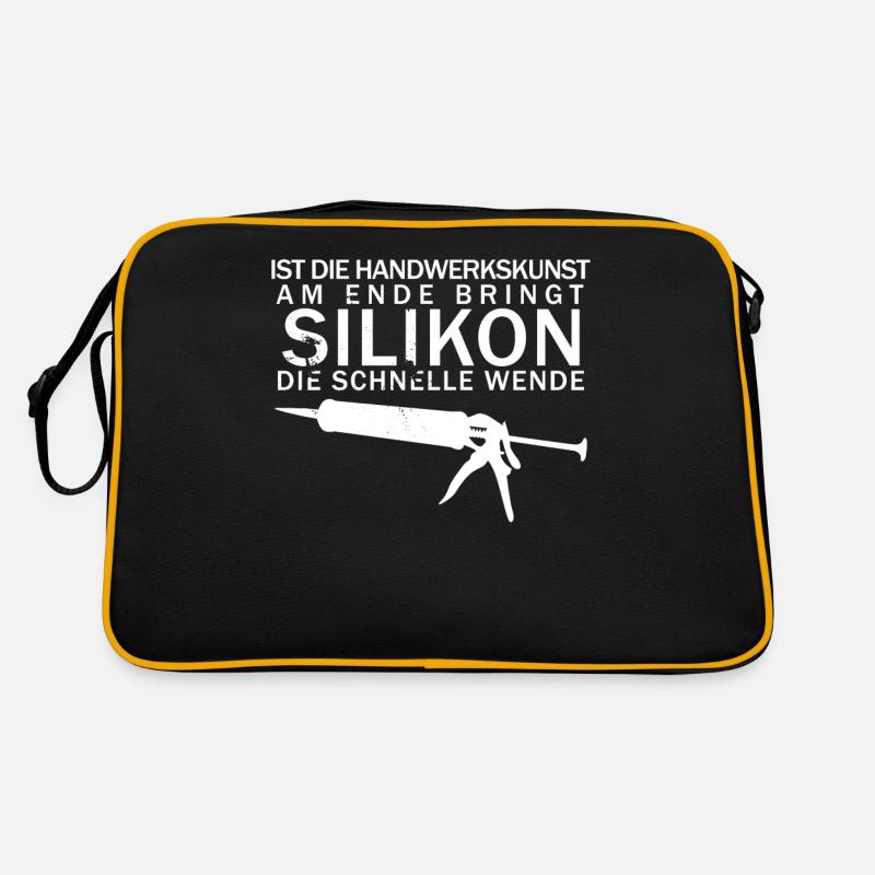 Handwerker Silikon Handwerk - Retro Tasche - Schwarz/Gold