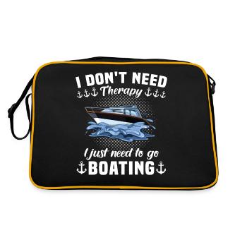 Captain Boating Therapy - Retro Tasche - Schwarz/Gold - Hinten