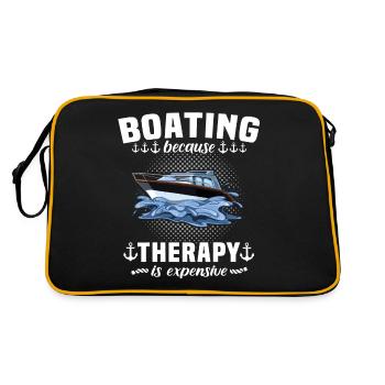 Captain Boating Therapy - Retro Tasche - Schwarz/Gold - Hinten