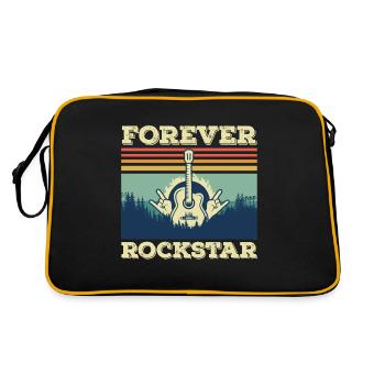 Guitar Retro Guitarist Rock Guitar Musician Singer - Retro Bag - black/gold - Back
