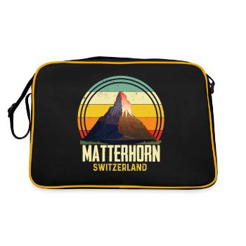 Cervin Suisse Alpes Souvenir Ski Zermatt Skif - Sac Retro - noir/or - Dos