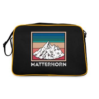 Alpen Cervin Suisse Souvenir Ski Zermatt Skif - Sac Retro - noir/or - Dos