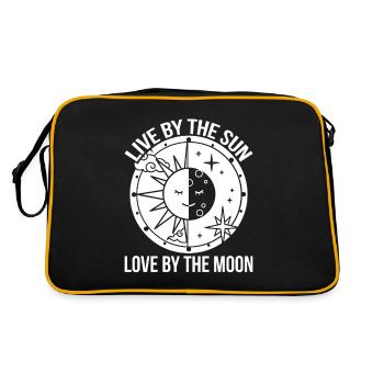Lune Soleil Jour Lune Phase Lune Phases Lunaires de la Lune - Sac Retro - noir/or - Dos