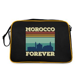 Maroc pour toujours Afrique Gibraltar Souv marocain - Sac Retro - noir/or - Dos