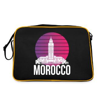Ville marocaine Maroc Skyline Afrique Gibraltar - Sac Retro - noir/or - Dos