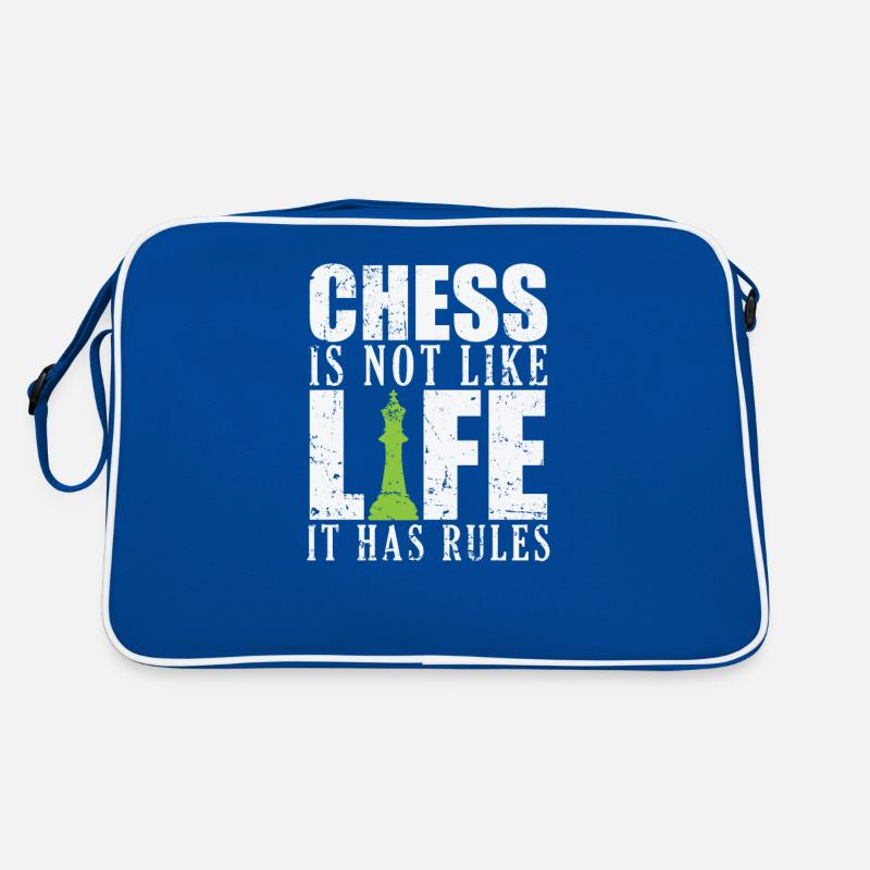 Chess is not like Life it has Rules Schach Retro Bag