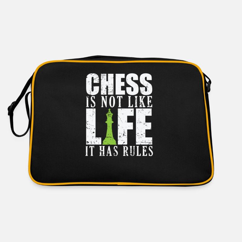 Les échecs ne sont pas comme la vie, ils ont des règles Schach Sac Retro