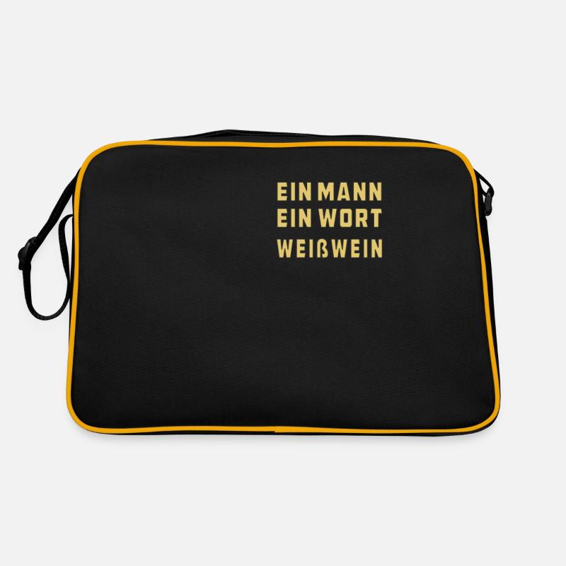 EIN MANN EIN WORT WEIßWEIN Retro Tasche