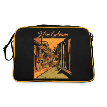 Nouvelle-Orléans Louisiane Souvenir Bourbon Street - Sac Retro - noir/or - Dos