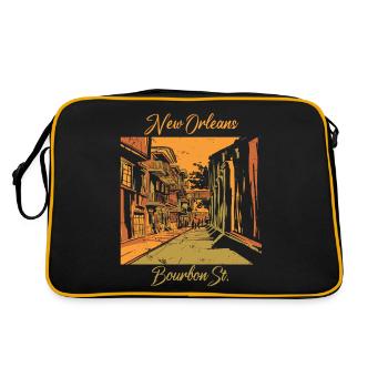 Souvenir-Louisiana Carnival Bourbon Street-New Or - Sac Retro - noir/or - Dos