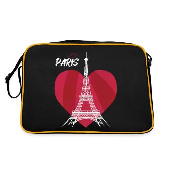 Cœur Touristique Tour Eiffel Souvenir de France - Sac Retro - noir/or - Dos