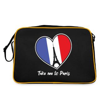 Emmenez-moi à Paris Tour Eiffel France Touris - Sac Retro - noir/or - Dos