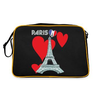 Love-Keepsake-French Paris-France-Eiffelt - Retro Bag - black/gold - Back