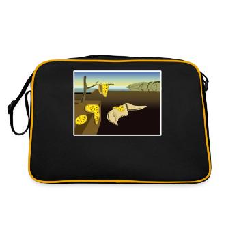 Pizza Pizzabäcker Pizzaria - Retro Tasche - Schwarz/Gold - Hinten