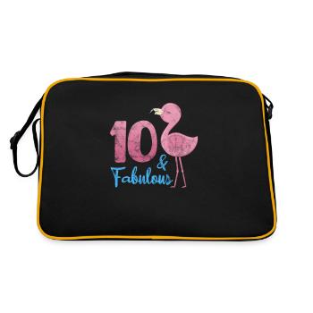 10th birthday Flamingo - Retro Bag - black/gold - Back